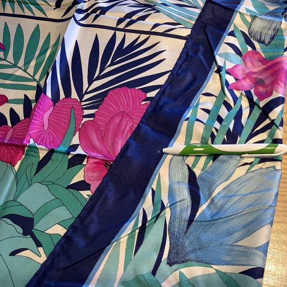 Vintage Christian Dior Silk Floral Scarf - Picture 7 of 9